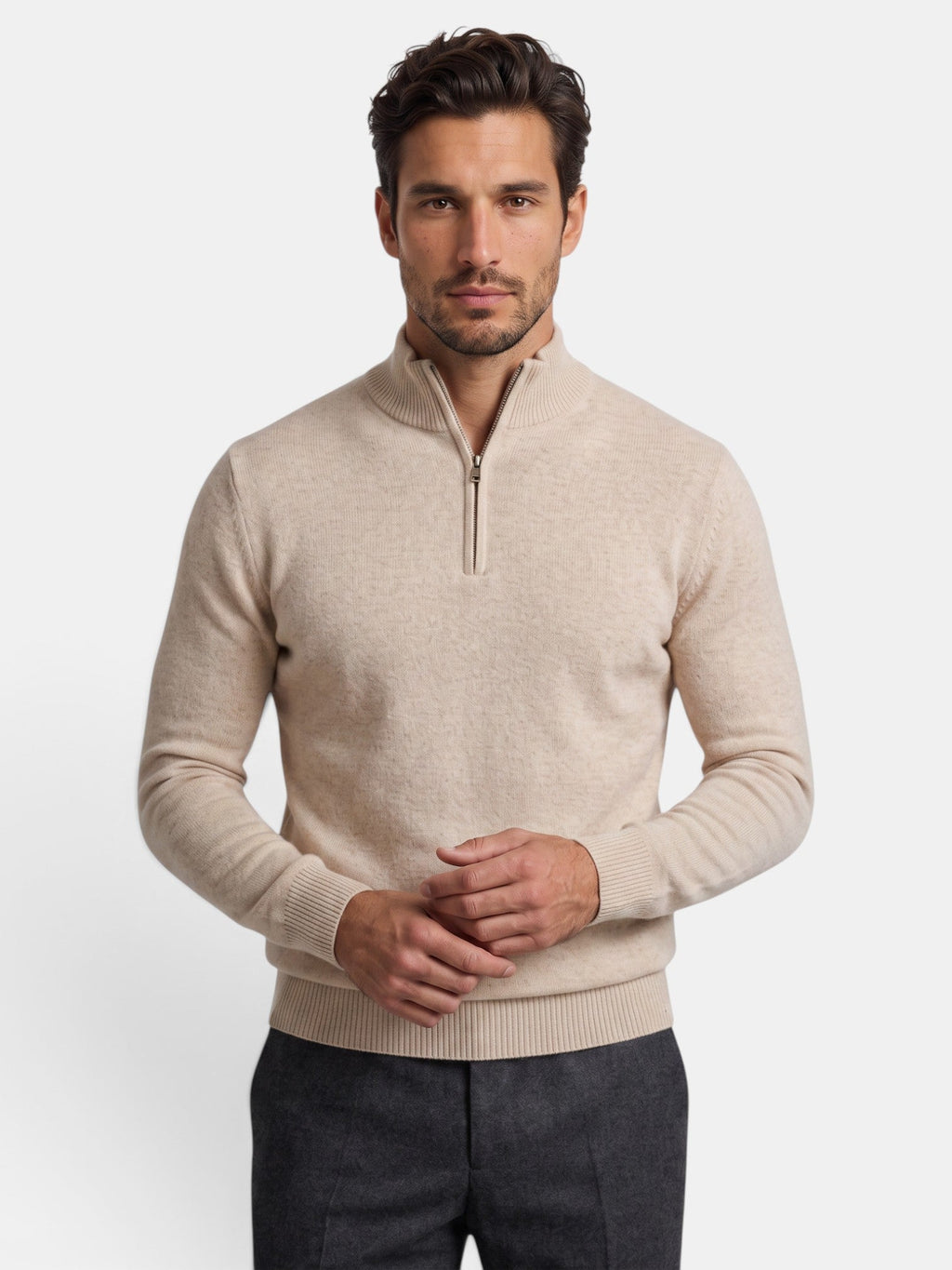 Suéter Hombre Cremallera Punto Casual