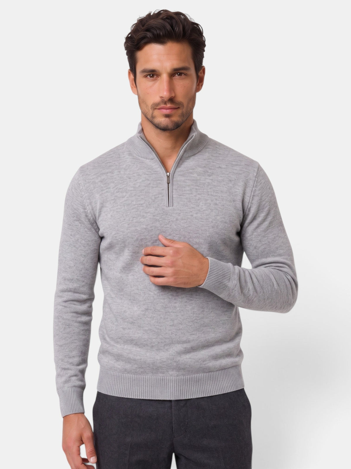 Suéter Hombre Cremallera Punto Casual