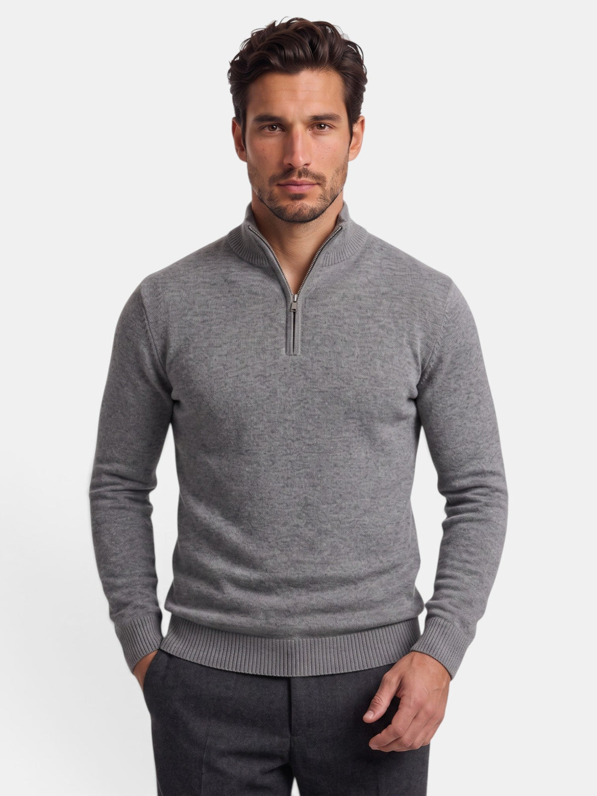 Suéter Hombre Cremallera Punto Casual