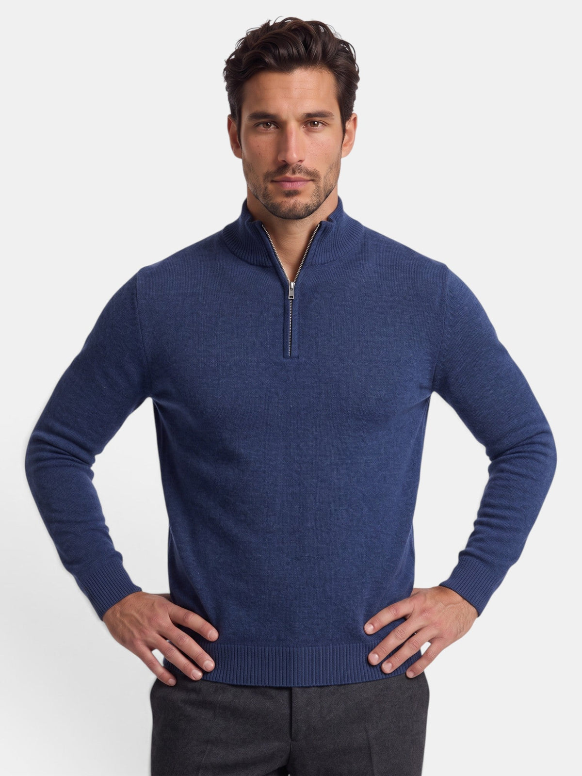 Suéter Hombre Cremallera Punto Casual
