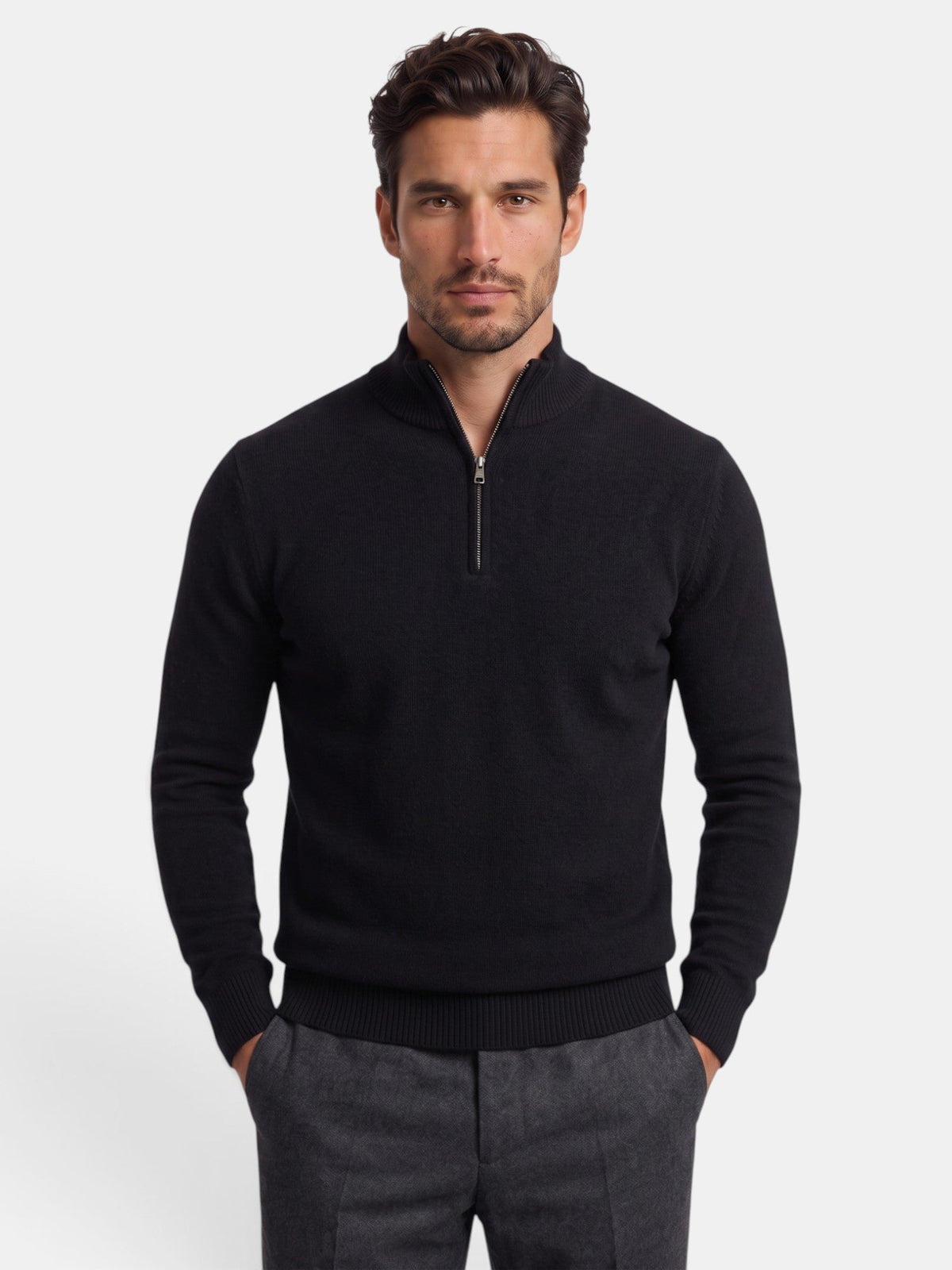 Suéter Hombre Cremallera Punto Casual