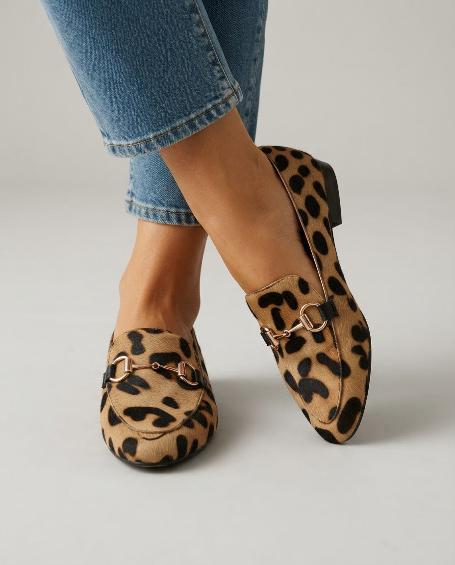 Mocasín Serena — Leopardo con Hebilla