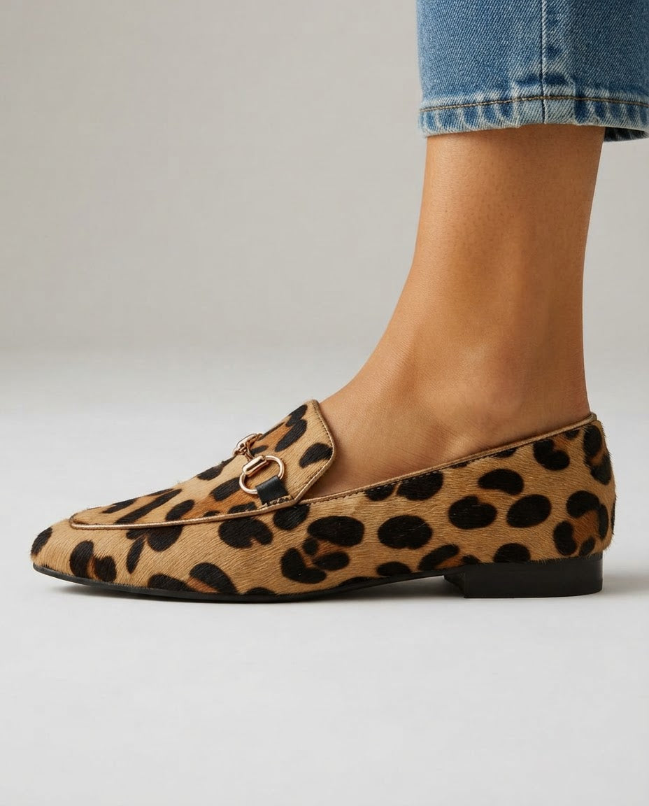 Mocasín Serena — Leopardo con Hebilla