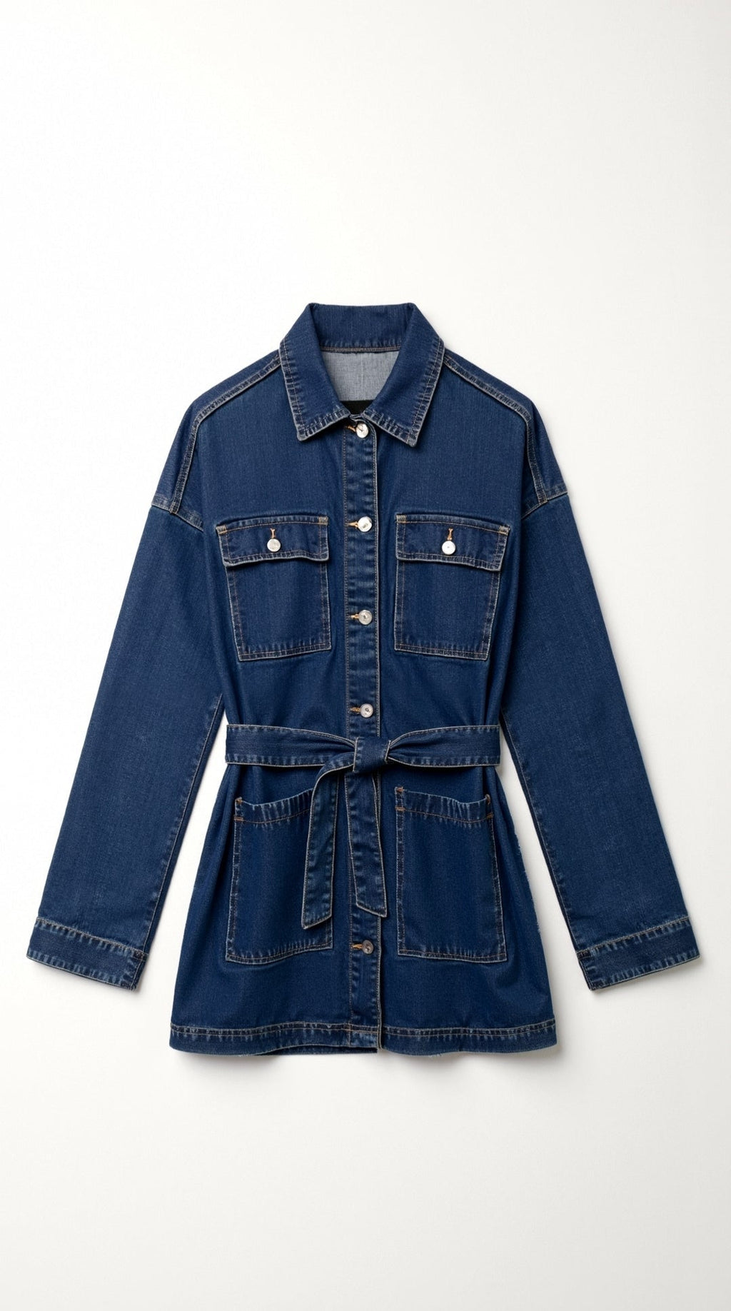 Chaqueta de mezclilla Alice con cinturón ajustable