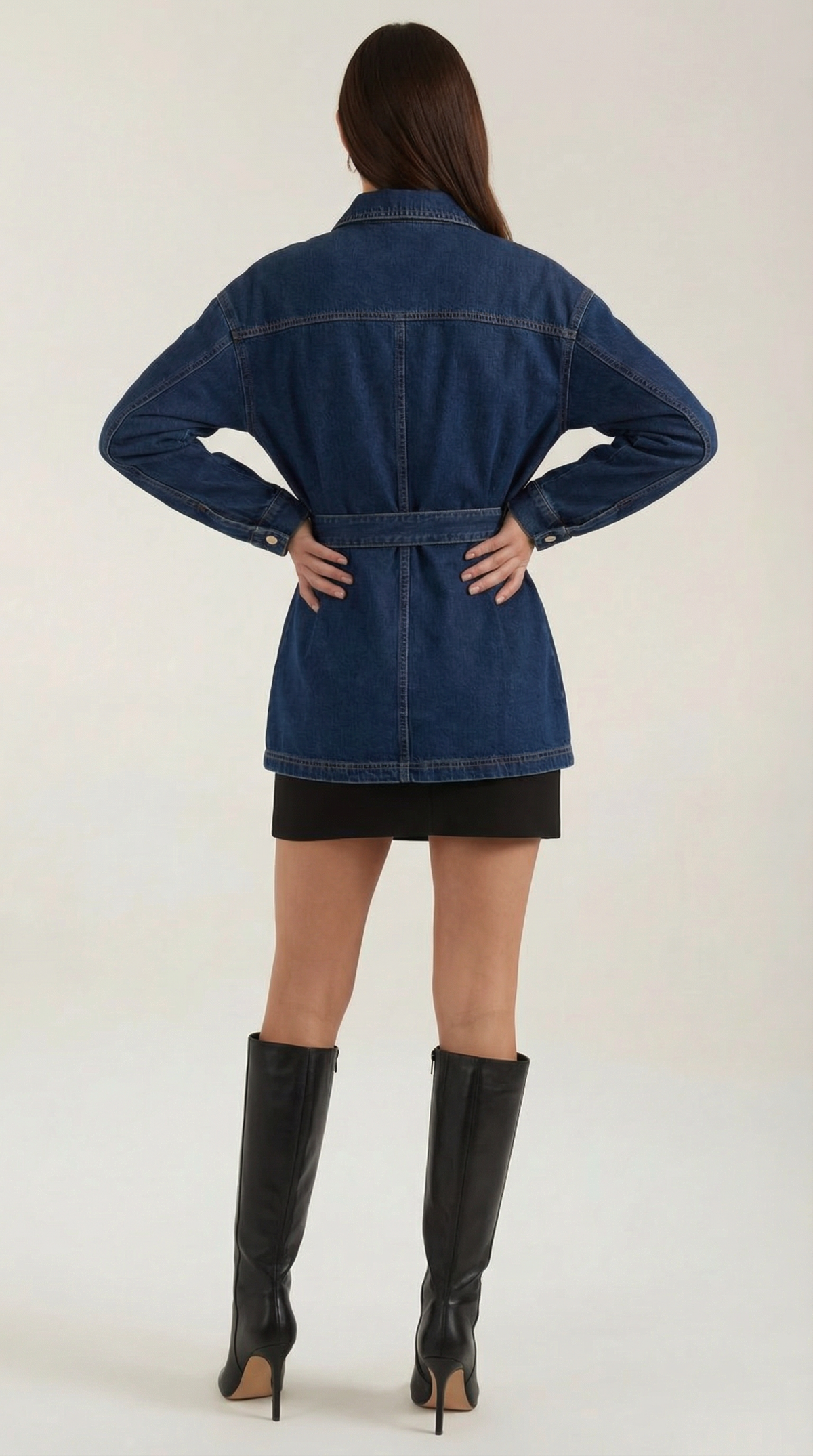 Chaqueta de mezclilla Alice con cinturón ajustable