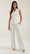 Annie | Traje elegante de dos piezas con escote en V para mujer