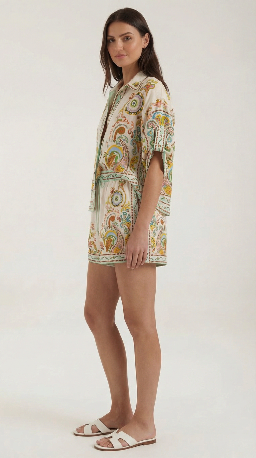Conjunto boho 'Brenda': Camiseta y pantalones cortos estampados