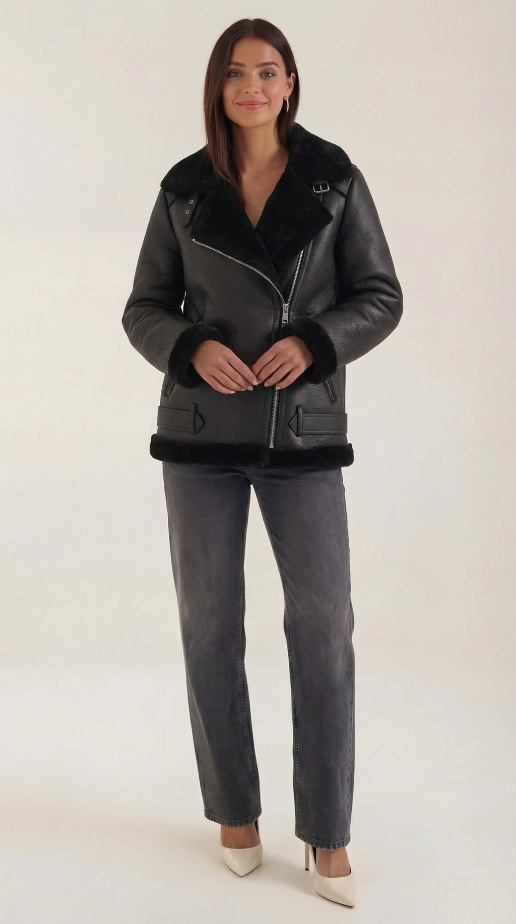Chaqueta Christine de forro polar con cinturón