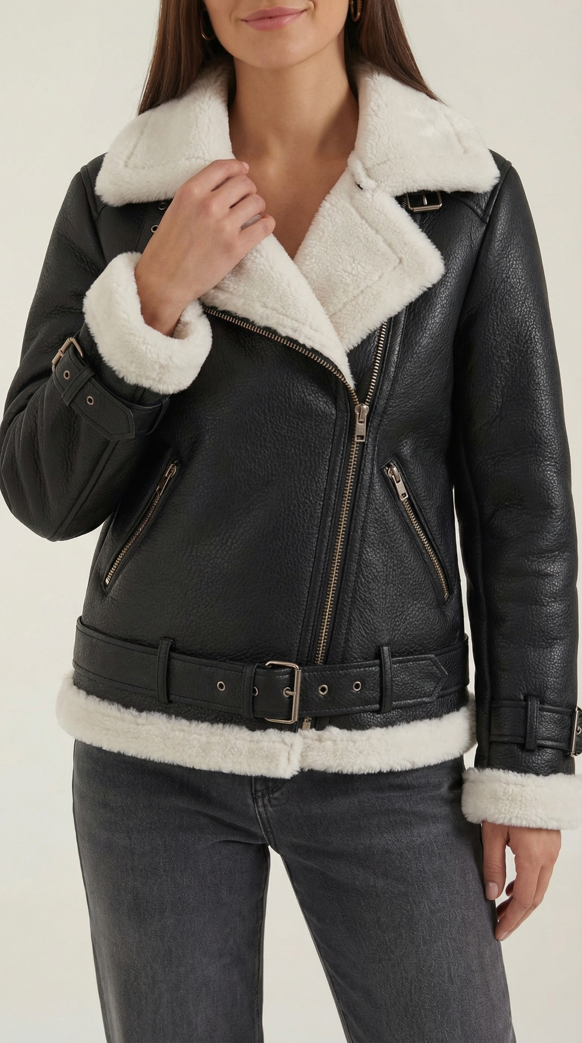 Chaqueta Christine de forro polar con cinturón