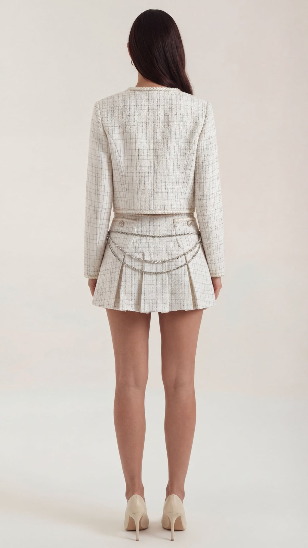 Doris Conjunto de Falda de Tweed