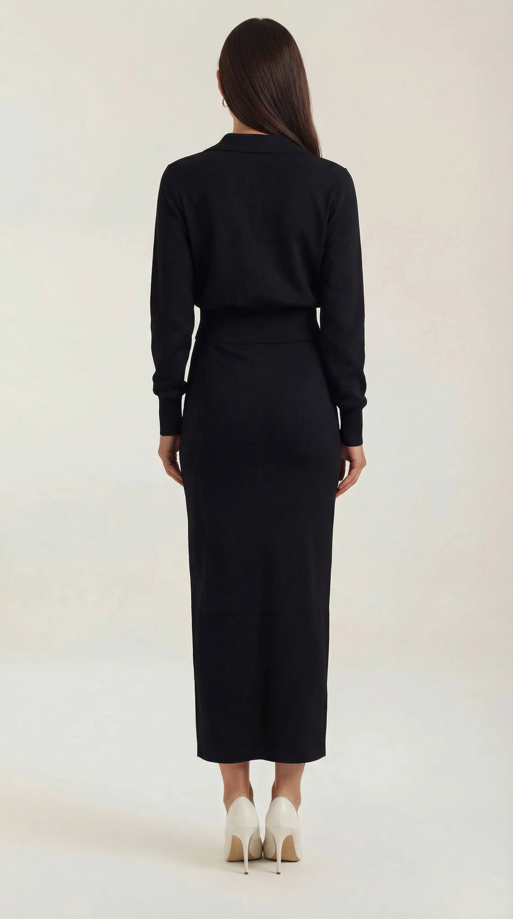 Conjunto de punto Evelyn Luxe con botones
