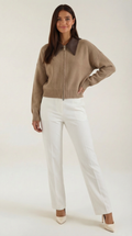Irene Chaqueta Corto de Punto con Cuello