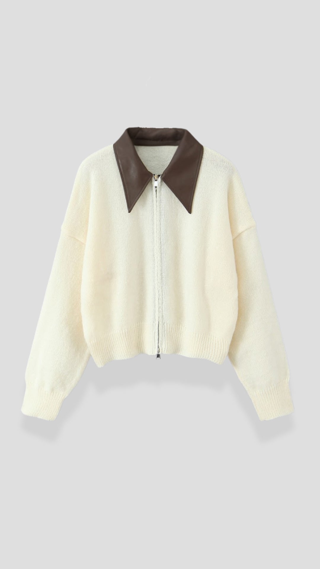 Irene Chaqueta Corto de Punto con Cuello