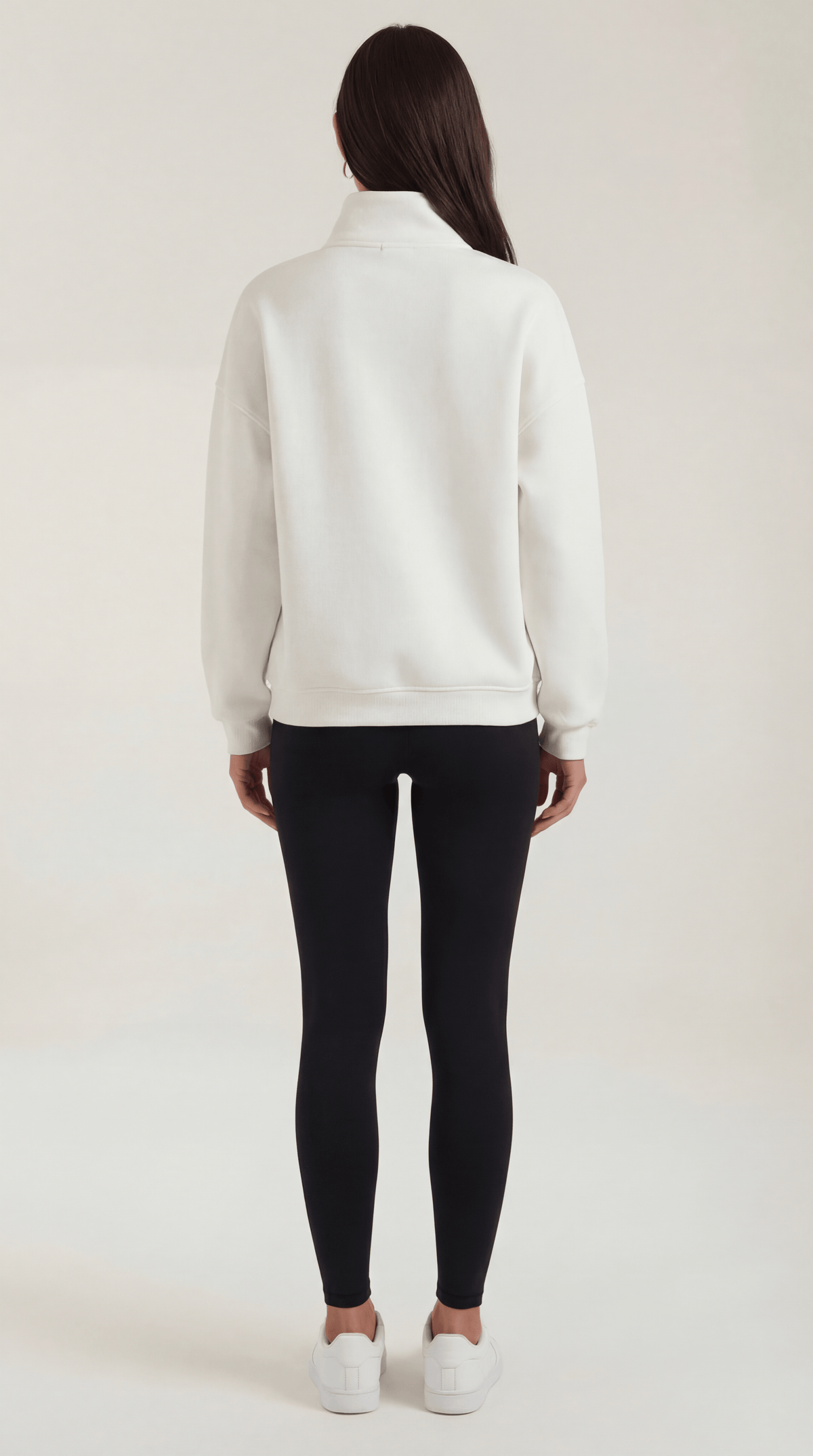 Suéter Oversize Lori con Cuello de Cierre 1/4