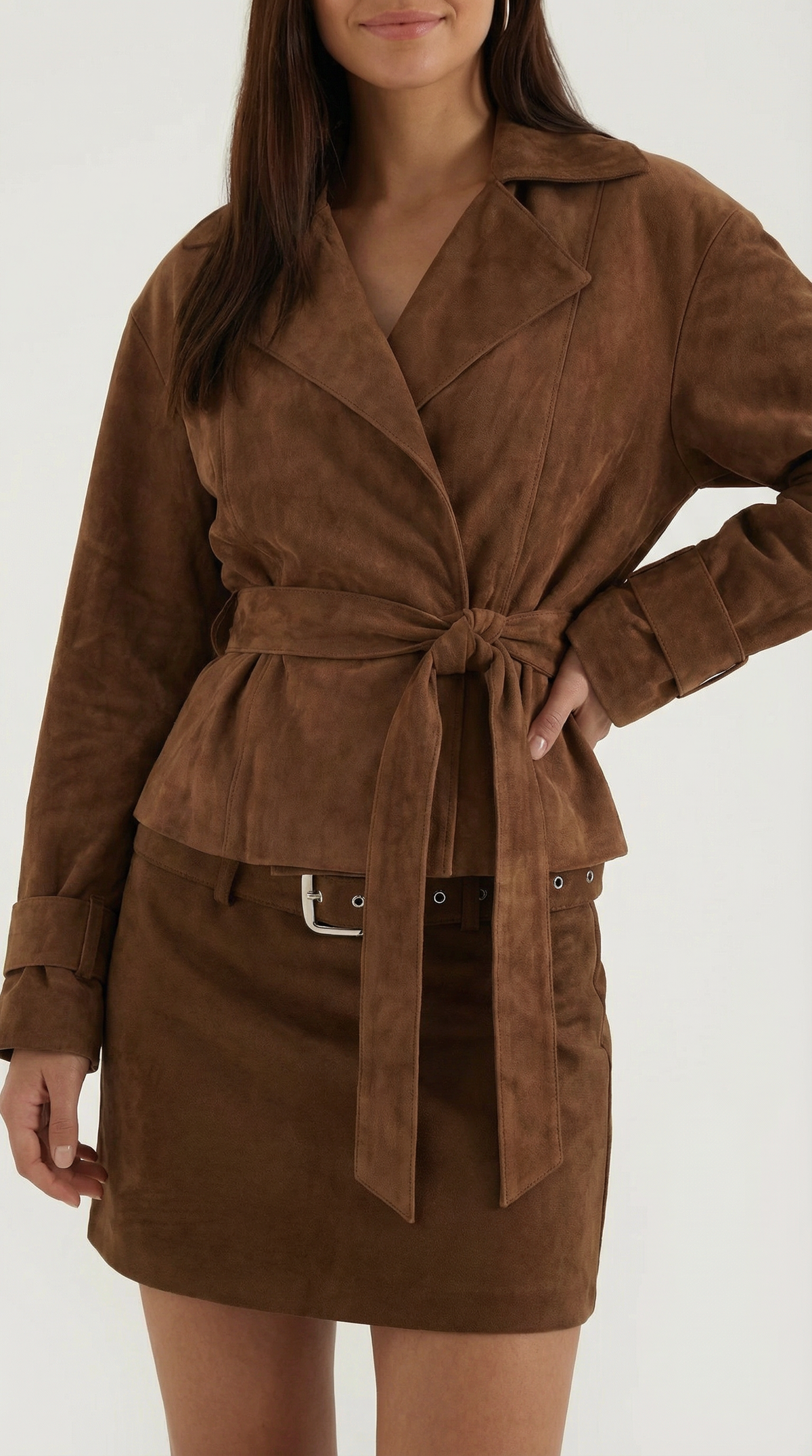 Chaqueta envolvente Lorraine con cinturón ajustable