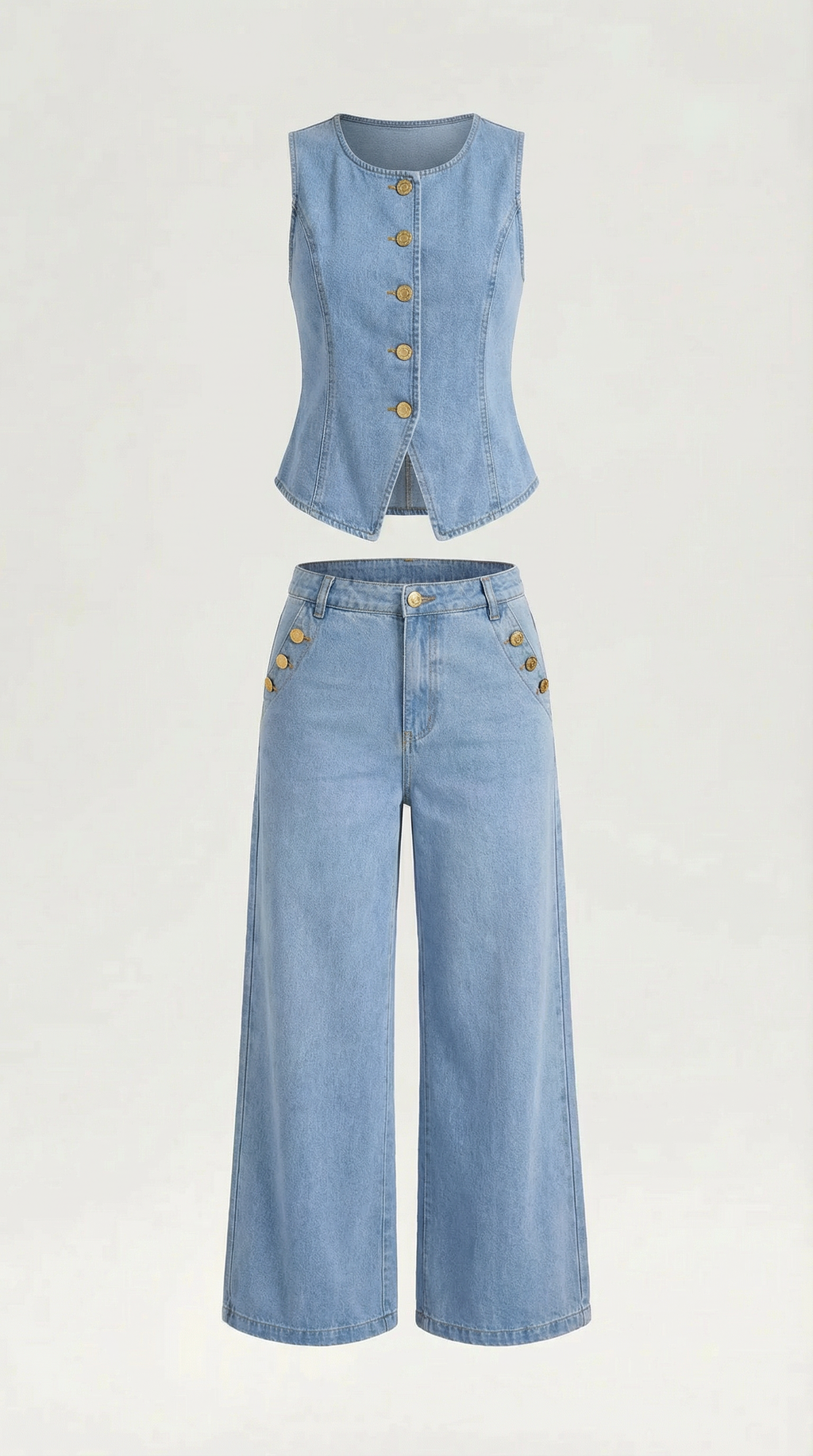 Conjunto Rhonda de Algodón y Mezclilla