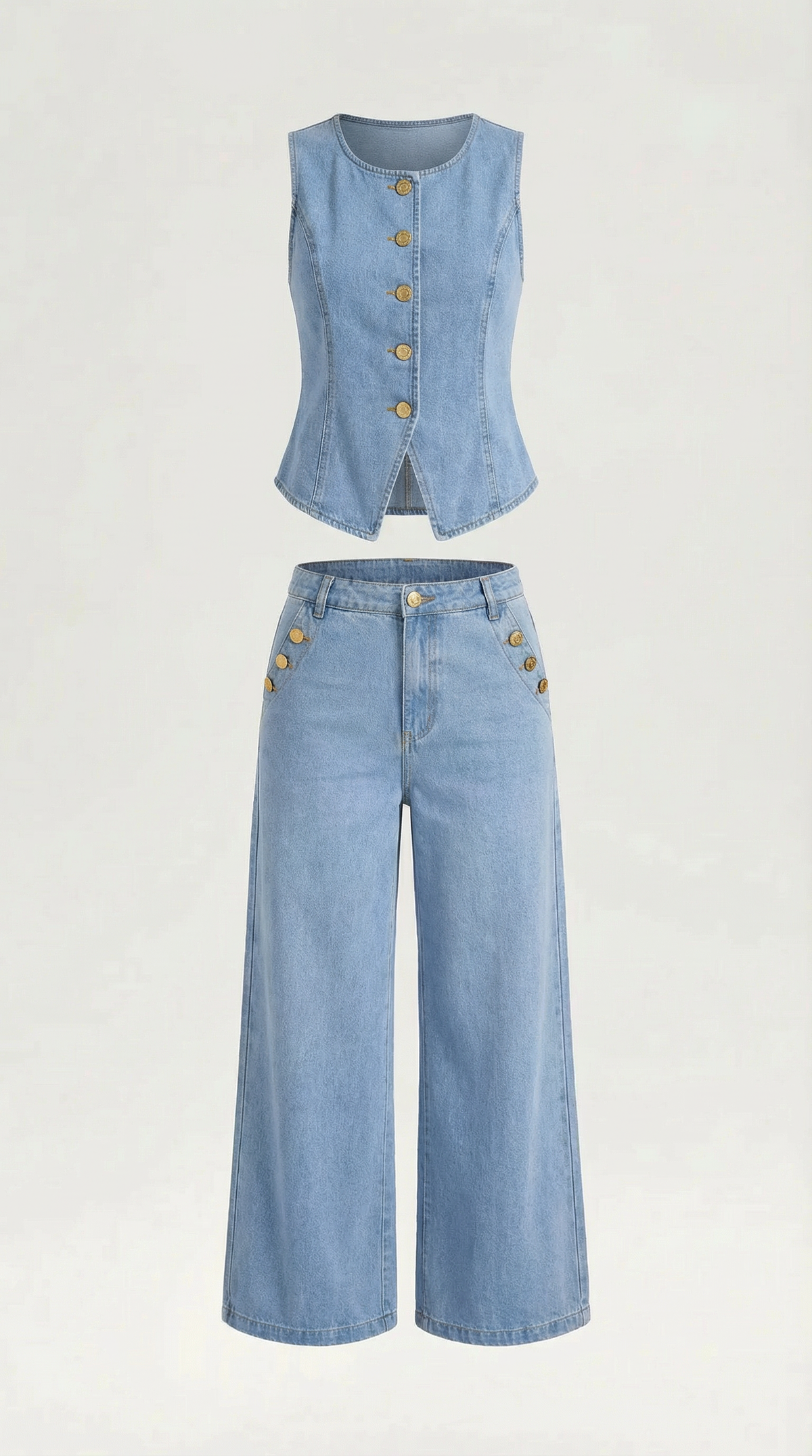 Conjunto Rhonda de Algodón y Mezclilla