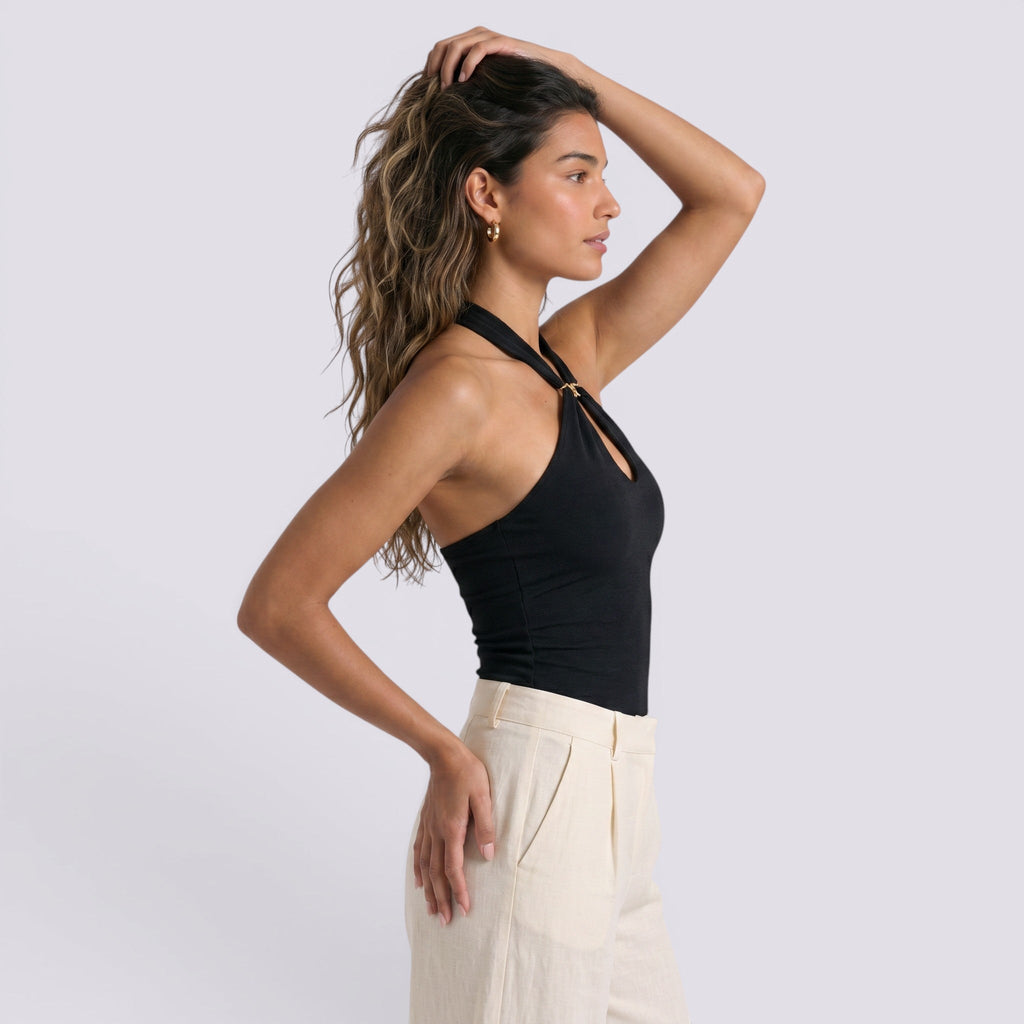 Top Halter Mujer Espalda Descubierta Fiesta