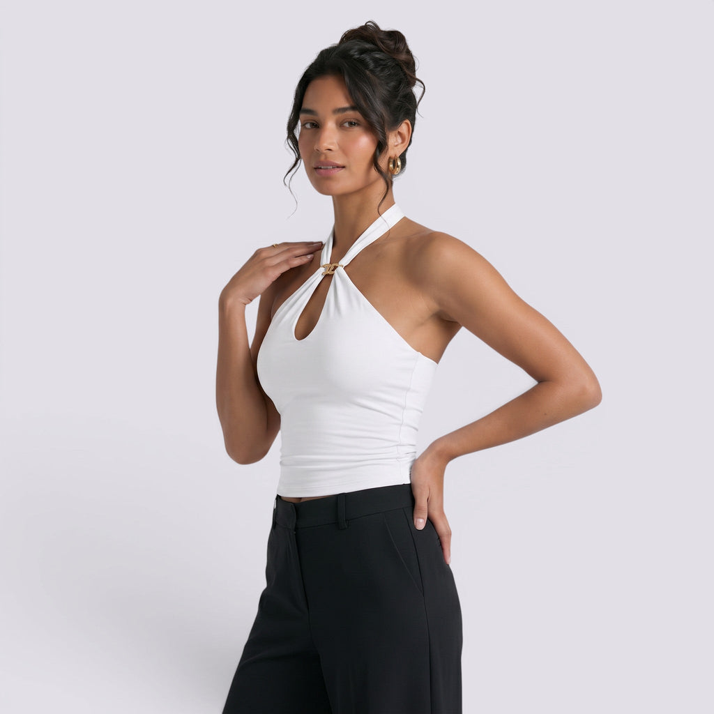 Top Halter Mujer Espalda Descubierta Fiesta