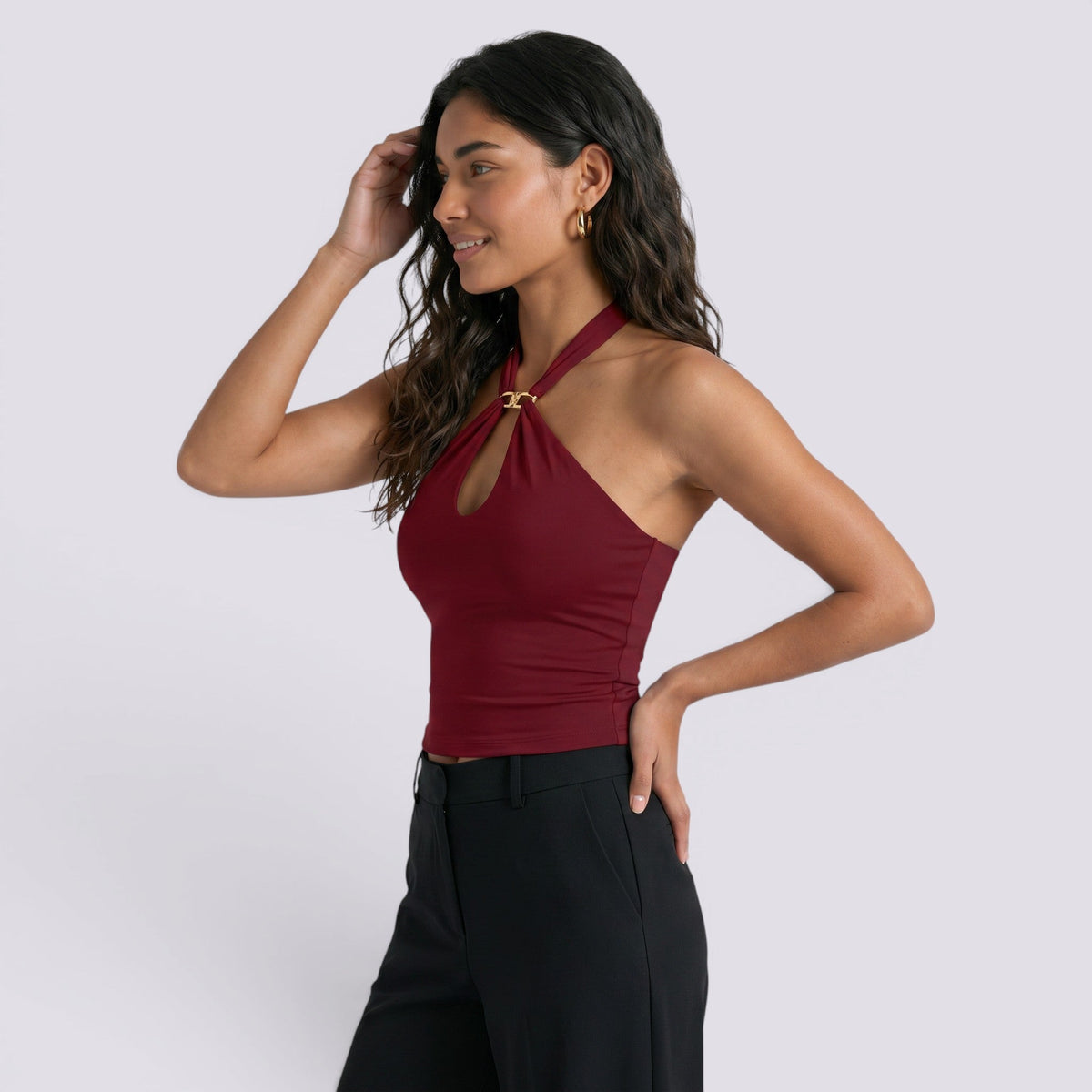 Top Halter Mujer Espalda Descubierta Fiesta