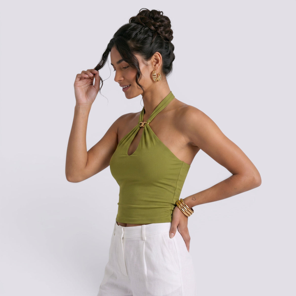 Top Halter Mujer Espalda Descubierta Fiesta