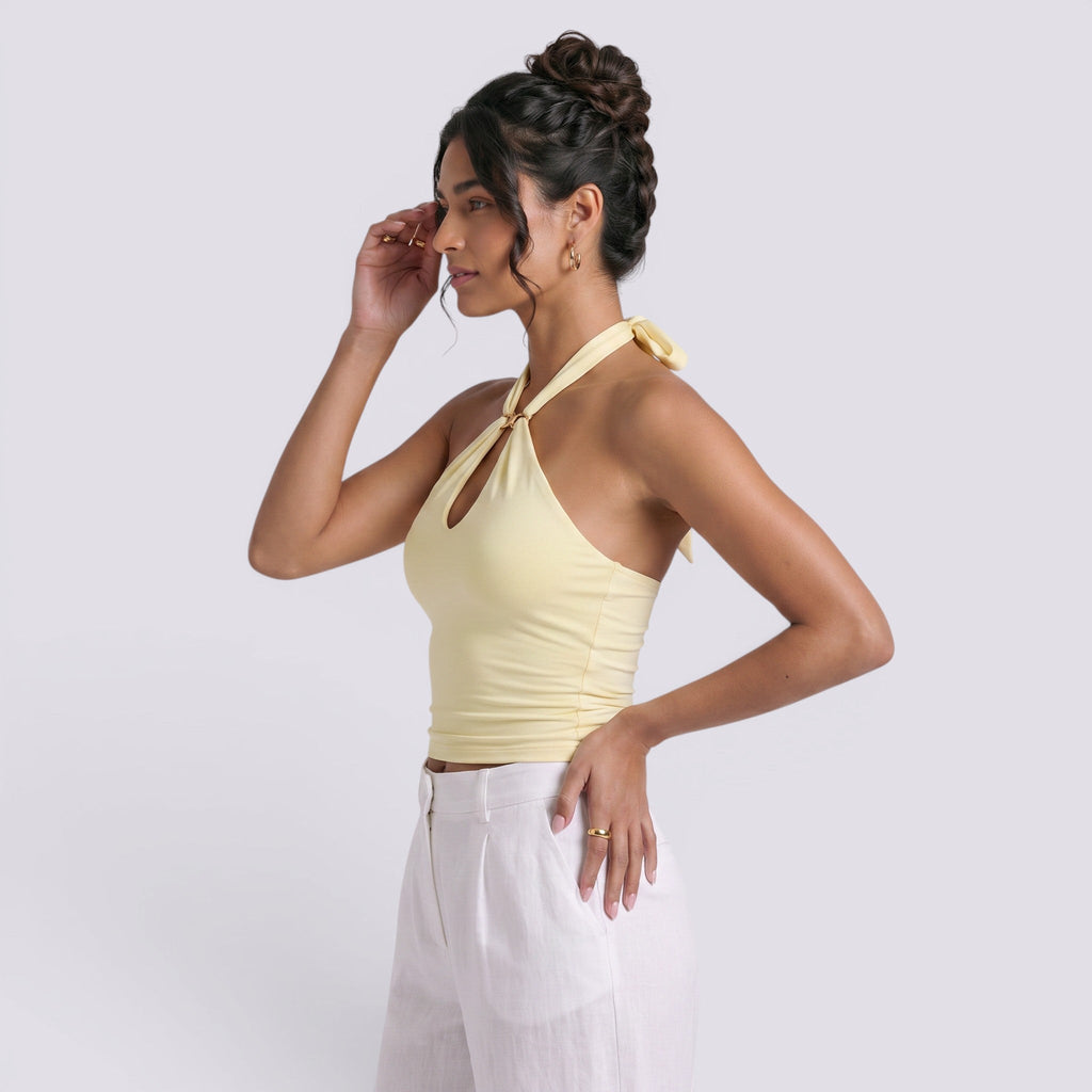 Top Halter Mujer Espalda Descubierta Fiesta