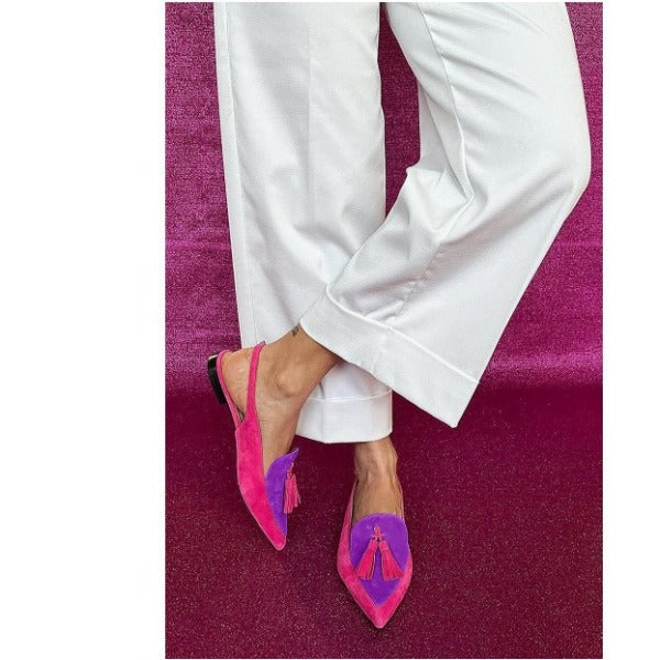 Slingback Elena — Fucsia y Violeta