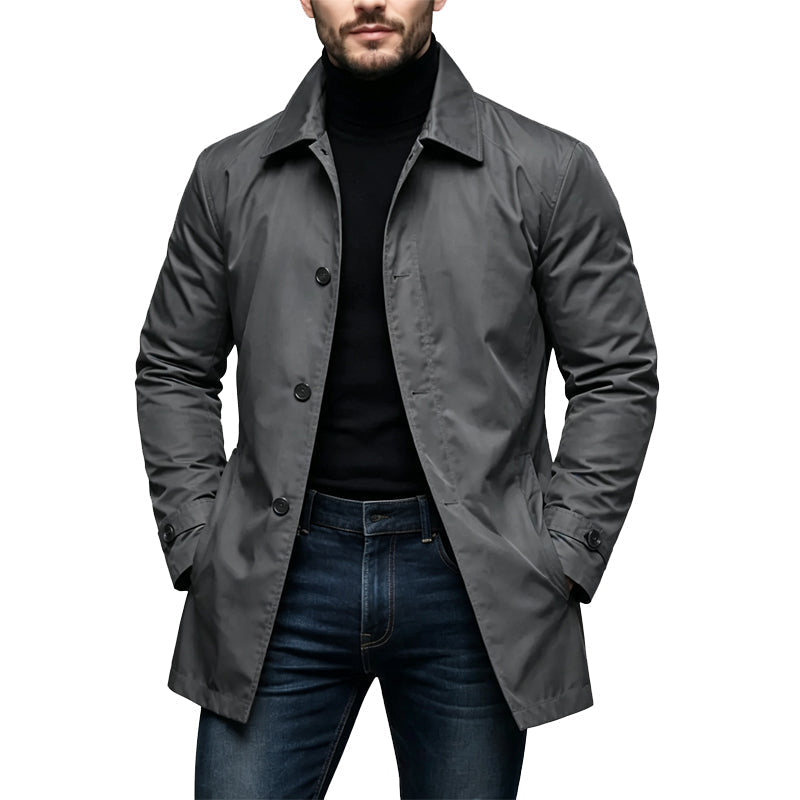 Bruno | Gabardina Impermeable de Hombre de Largo Medio