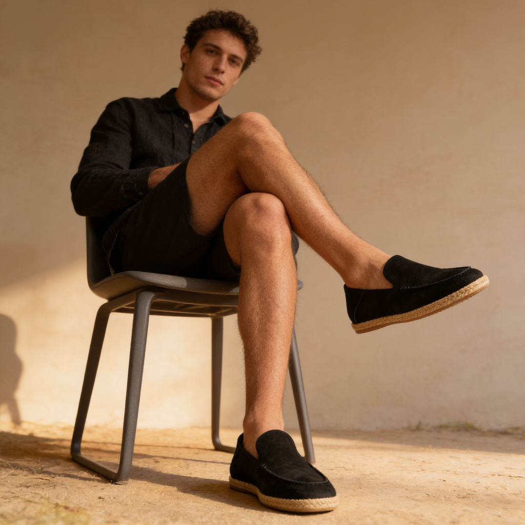 Suede Espadrille Loafers Heren Casual Zomer
