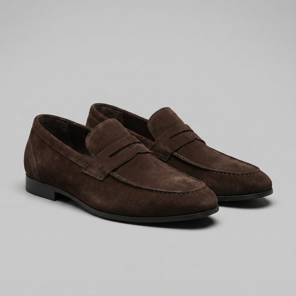 Suede Penny Loafers Heren Smart Casual
