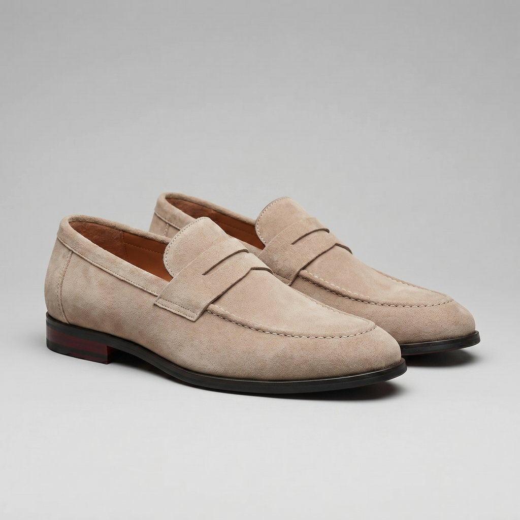 Suede Penny Loafers Heren Smart Casual
