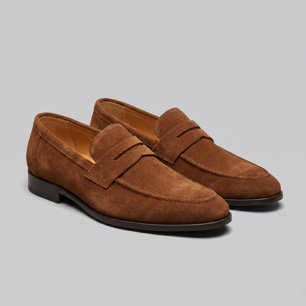 Suede Penny Loafers Heren Smart Casual